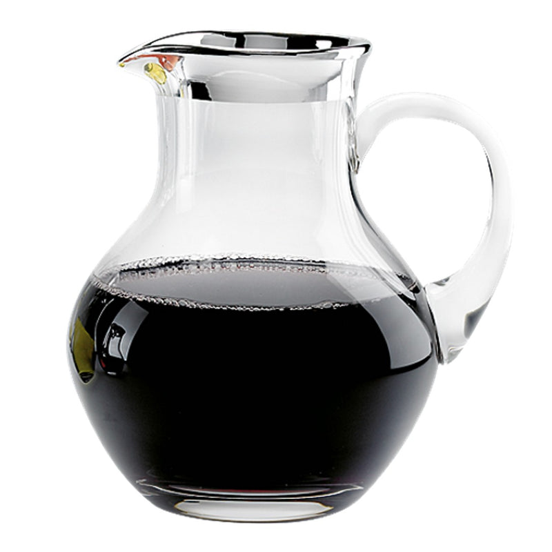 Luxury Crystal Water Jug Anny 1.4 L with Fine Silver Rim – Sonja Quandt