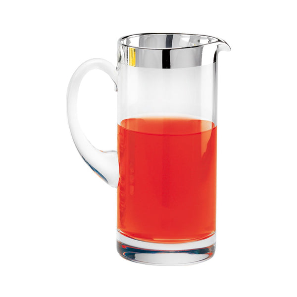 Luxury Crystal Water Jug Babsy 0.75 L with 1.8 cm Fine Silver Rim – Sonja Quandt