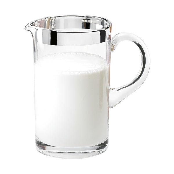 Luxury Water Jug Crystal with 2cm Fine Silver Rim – Paris Collection by Sonja Quandt