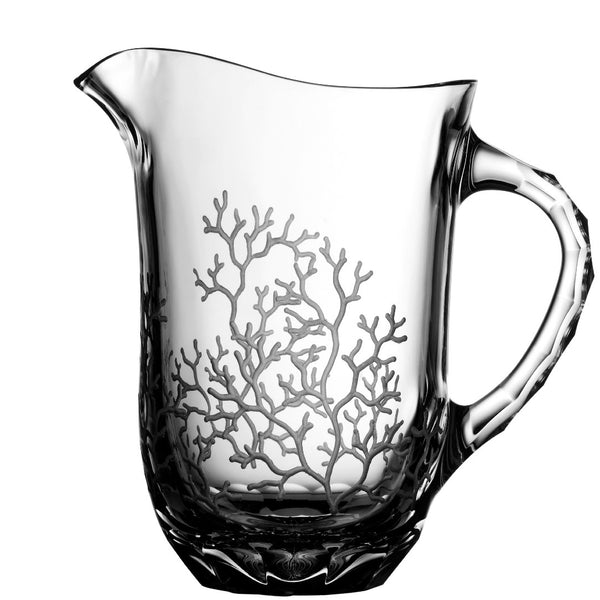 Crystal water pitcher with coral reef engraving – Coral Collection by Varga Crystal