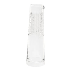 Ulysse crystal water pitcher with siren-scale hand-cut detailing by Cristallerie de Montbronn.