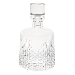 Ulysse crystal whiskey decanter with siren-scale engravings by Cristallerie de Montbronn.