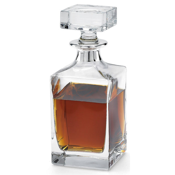 Luxury Whisky Carafe Crystal with Fine Silver Decor – Jim Collection by Sonja Quandt