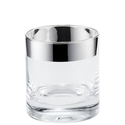 Luxury Whisky Glass Crystal with 2cm Fine Silver Rim – Paris Collection by Sonja Quandt