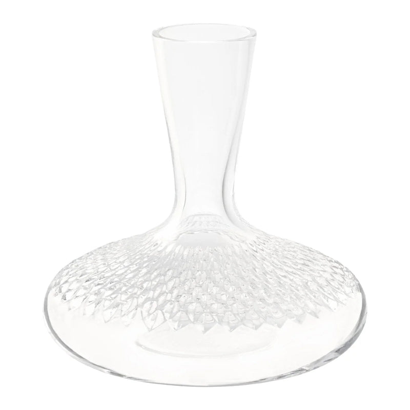 Ulysse crystal wine decanter with siren-scale engravings by Cristallerie de Montbronn.