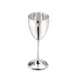 Luxury silver plated wine glass by Greggio – handcrafted Italian stemware