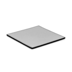 Grained Leather Square Coaster in Light Grey by Pinetti