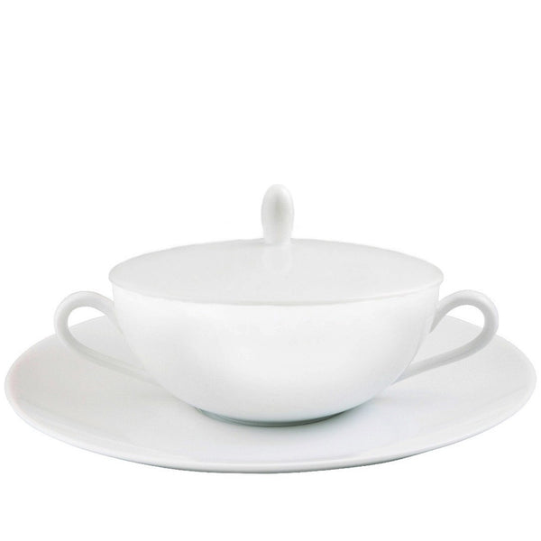 Cream Soup Cup with Lid & Saucer - Uni