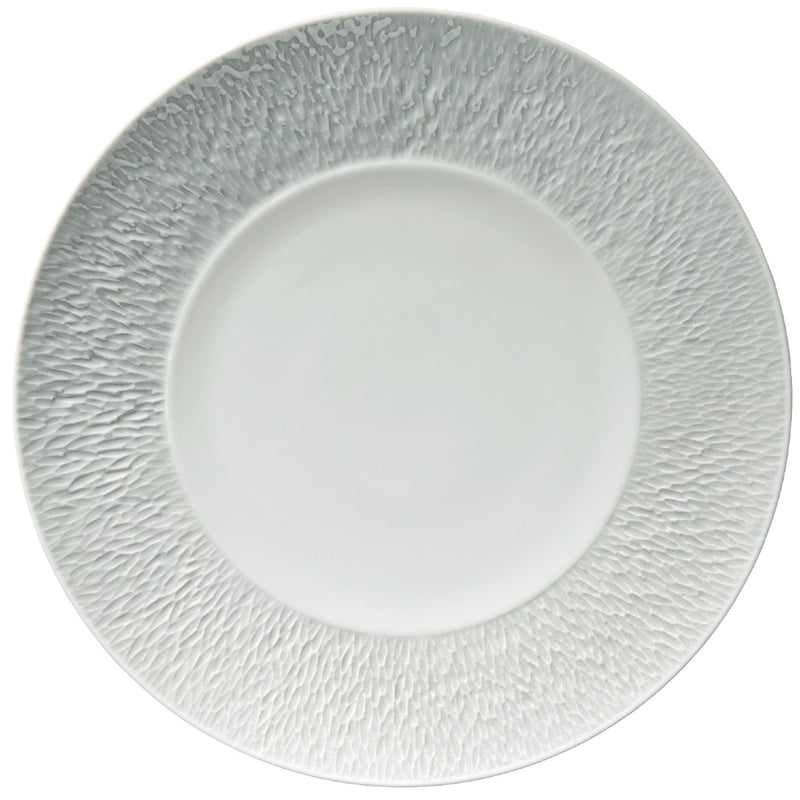 Presentation Plate with Engraved Rim - Minéral White