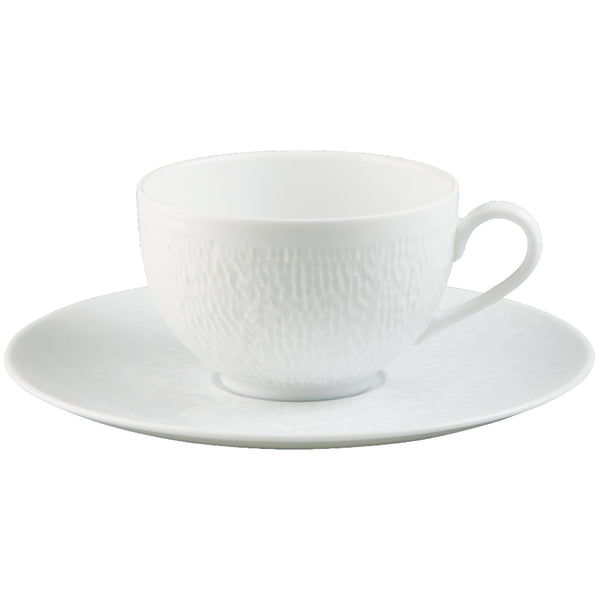 Tea Cup & Saucer - Minéral White