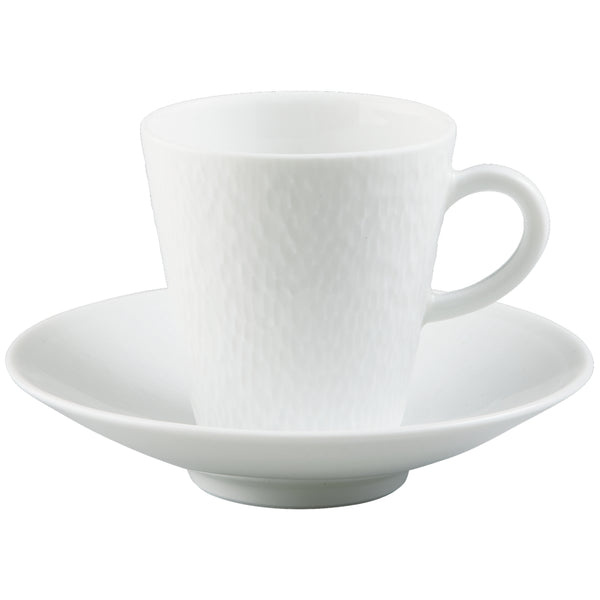 Coffee Cup & Saucer - Minéral White