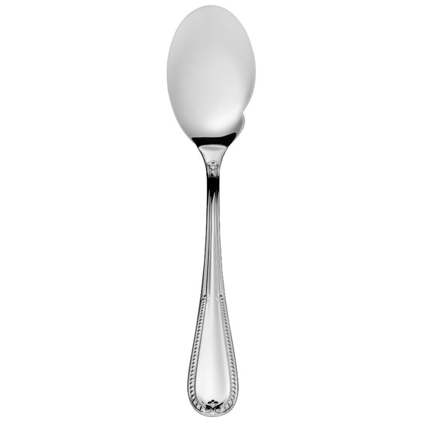 Gourmet spoon with wide bowl and  Empire-style detailing from Palmette cutlery collection.