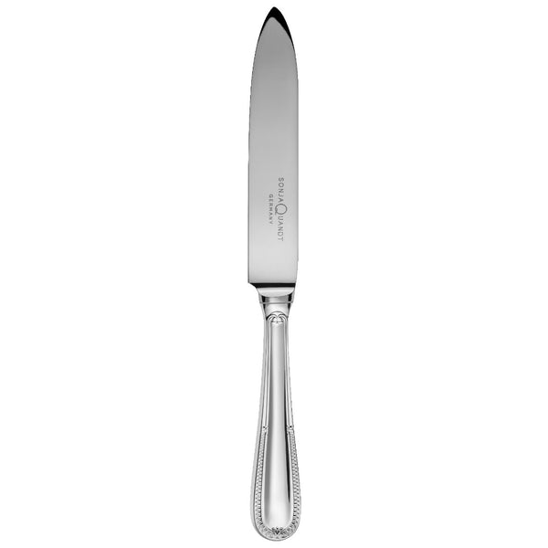 Palmette fruit knife with silver-plated handle and Empire-style details.
