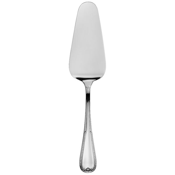 Silver-plated tart server with wide blade and Empire-style handle by Sonja Quandt.