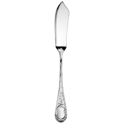 Ornate Vendôme fish knife with curved blade and decorative handle.