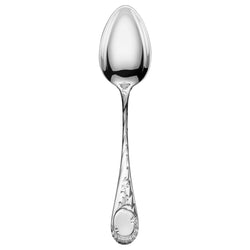 Silver-plated Vendôme espresso spoon with ornate handle.