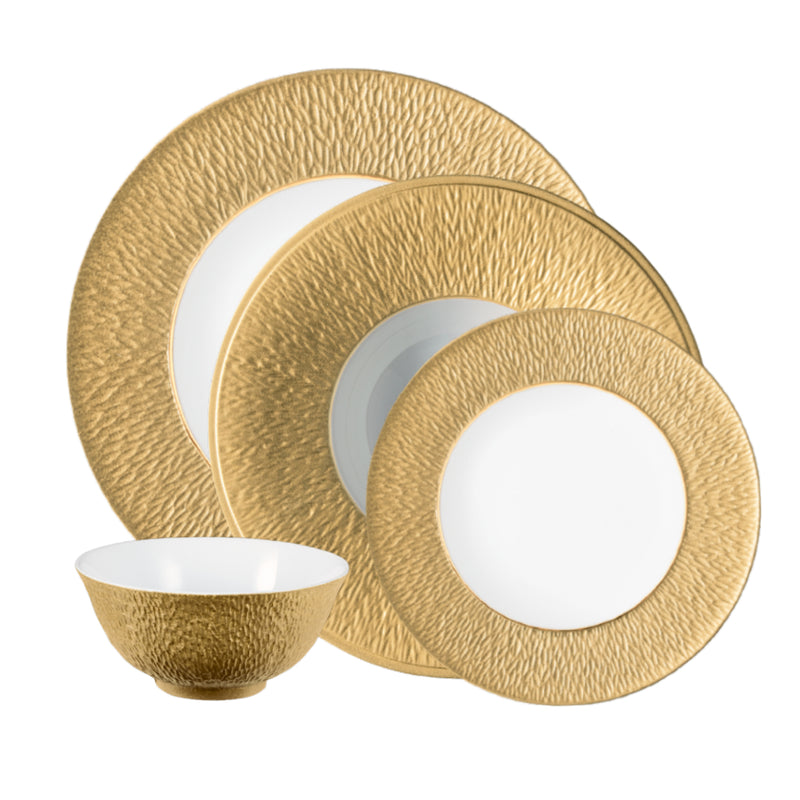Dinnerware Set of 16 Pieces - Minéral Gold