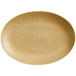 Oval Platter Fully Engraved Large - Minéral Gold