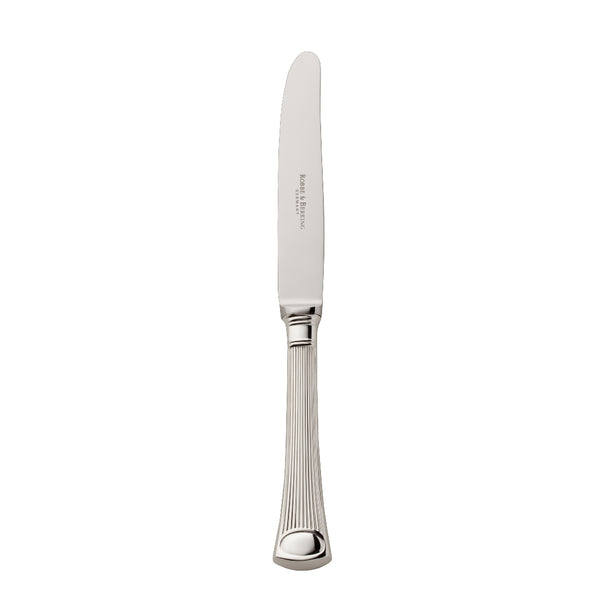 Children’s Knife – Avenue silver-plated knife with rounded blade and sculpted ridged handle.