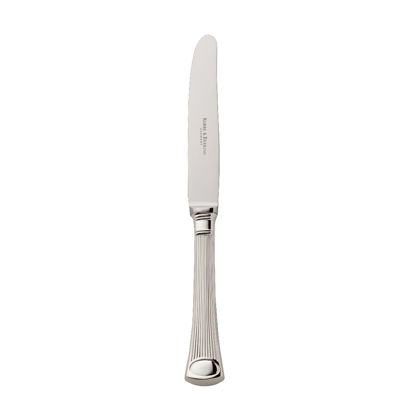 Children’s Knife – Avenue silver-plated knife with rounded blade and sculpted ridged handle.