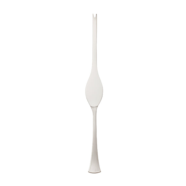 Avenue silver-plated lobster fork with slim design and sculpted ridged handle.