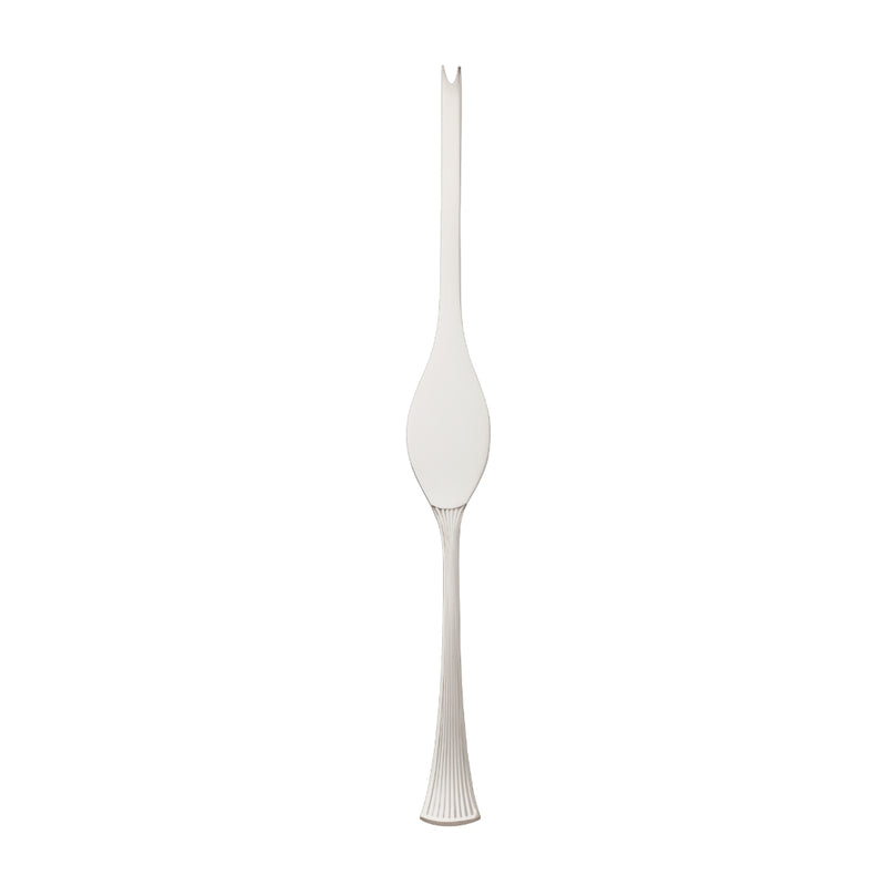 Avenue silver-plated lobster fork with slim design and sculpted ridged handle.