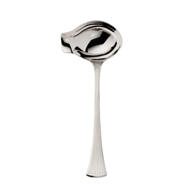 Sauce Ladle – Avenue silver-plated ladle with deep pouring bowl and sculpted ridged handle