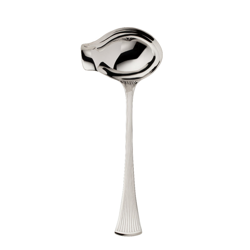 Sauce Ladle – Avenue silver-plated ladle with deep pouring bowl and sculpted ridged handle