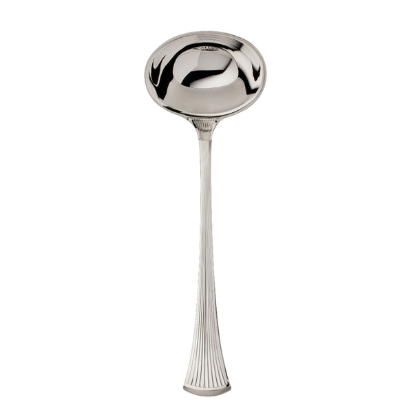 Soup Ladle – Avenue silver-plated ladle with deep rounded bowl and sculpted ridged handle