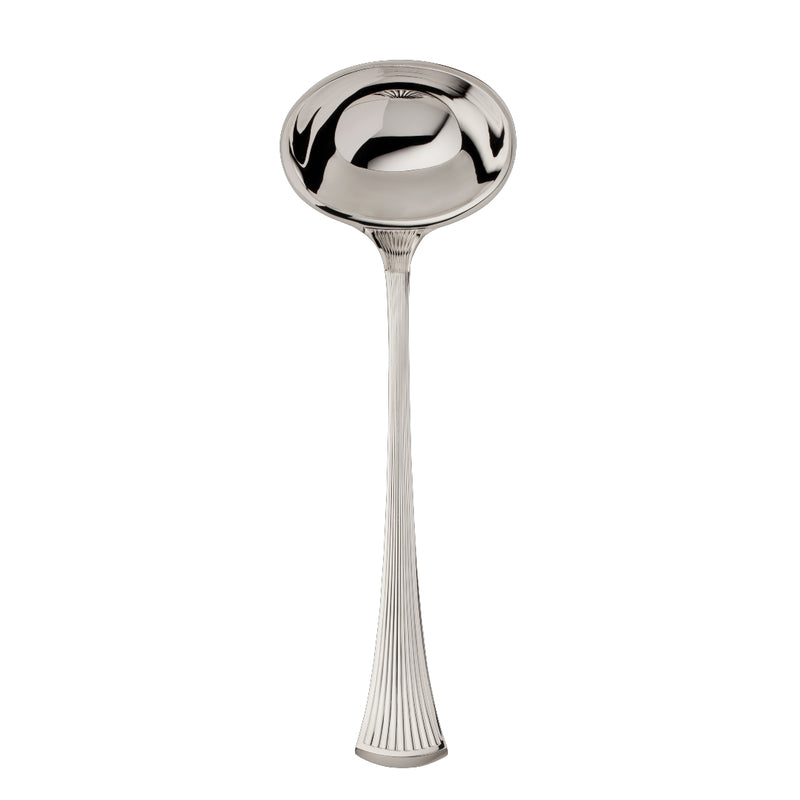 Soup Ladle – Avenue silver-plated ladle with deep rounded bowl and sculpted ridged handle