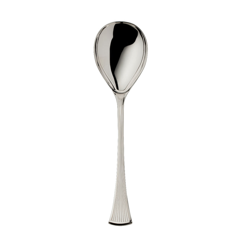 Compote / Salad Serving Spoon Large – Avenue silver-plated spoon with wide rounded bowl and sculpted ridged handle