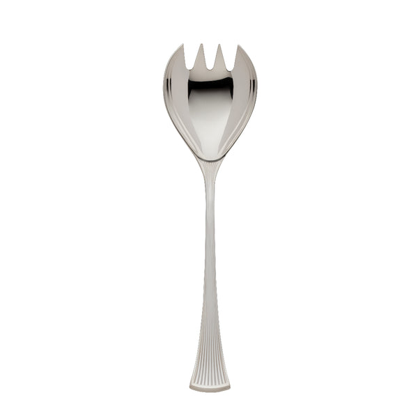 Salad Serving Fork Large – Avenue silver-plated fork with wide tapered prongs and sculpted ridged handle