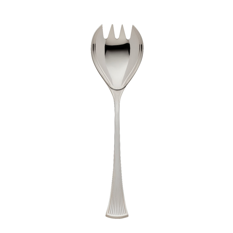 Salad Serving Fork Large – Avenue silver-plated fork with wide tapered prongs and sculpted ridged handle