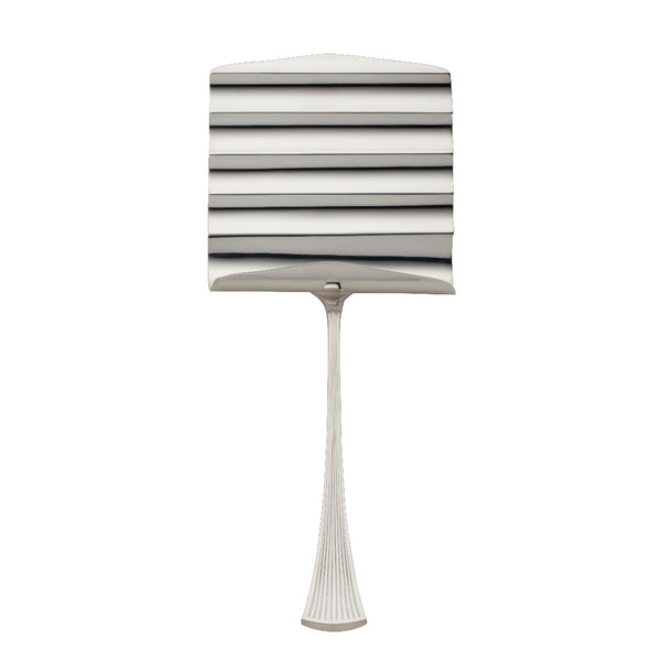 Asparagus Server – Avenue silver-plated server with flat serrated edge and sculpted ridged handle