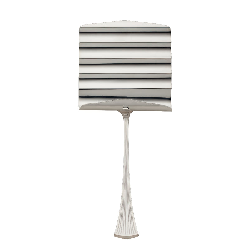 Asparagus Server – Avenue silver-plated server with flat serrated edge and sculpted ridged handle