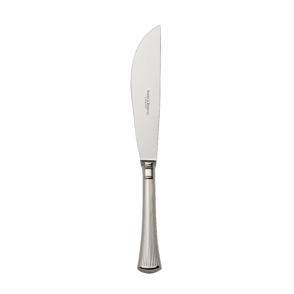 Carving Knife – Avenue silver-plated knife with long sharp blade and sculpted ridged handle