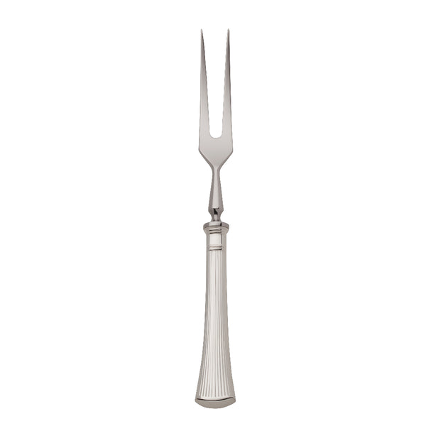 Carving Fork – Avenue silver-plated fork with long pointed prongs and sculpted ridged handle