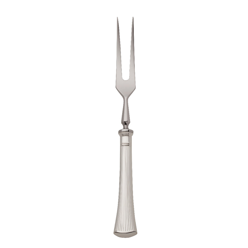 Carving Fork – Avenue silver-plated fork with long pointed prongs and sculpted ridged handle