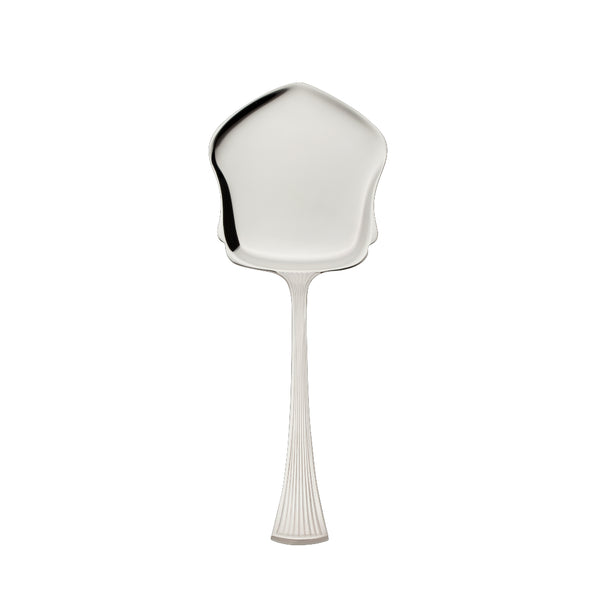 Pastry Server – Avenue silver-plated server with wide flat blade and sculpted ridged handle