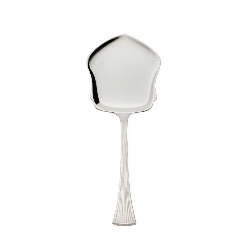 Pastry Server – Avenue silver-plated server with wide flat blade and sculpted ridged handle