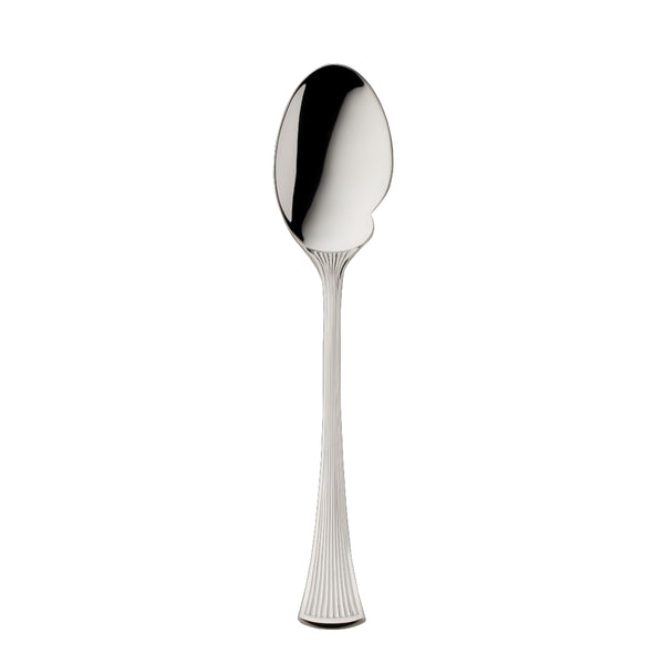 Gourmet Spoon – Avenue silver-plated spoon with deep rounded bowl and sculpted ridged handle
