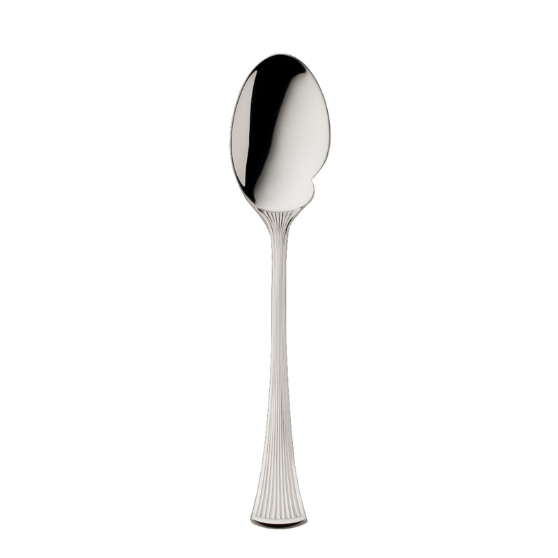 Gourmet Spoon – Avenue silver-plated spoon with deep rounded bowl and sculpted ridged handle