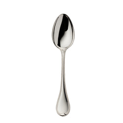 Silver-plated Französisch-Perl children’s spoon with small rounded bowl and beaded handle by Robbe & Berking.