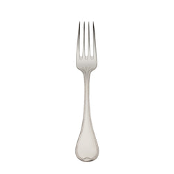 Silver-plated Französisch-Perl children’s fork with short tines and beaded handle by Robbe & Berking.