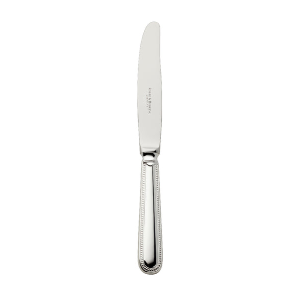 Silver-plated Französisch-Perl children’s knife with smooth blade and beaded handle by Robbe & Berking.