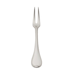 Silver-plated Französisch-Perl large meat fork with two long prongs and beaded handle by Robbe & Berking.