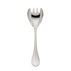 Silver-plated Französisch-Perl 18 cm salad serving fork with pronged bowl and beaded handle by Robbe & Berking.