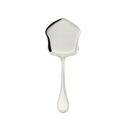 Silver-plated Französisch-Perl pastry server with wide flat blade and beaded handle by Robbe & Berking.