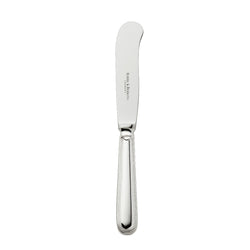 Silver-plated Französisch-Perl butter knife 19 cm with rounded blade and beaded handle by Robbe & Berking.