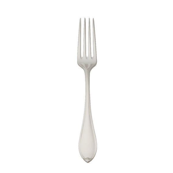 Navette silver-plated children’s fork by Robbe & Berking with leaf-tip handle.